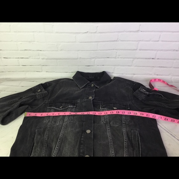 Topshop Boutique Oversized Distressed Jean Jacket - Picture 6 of 8